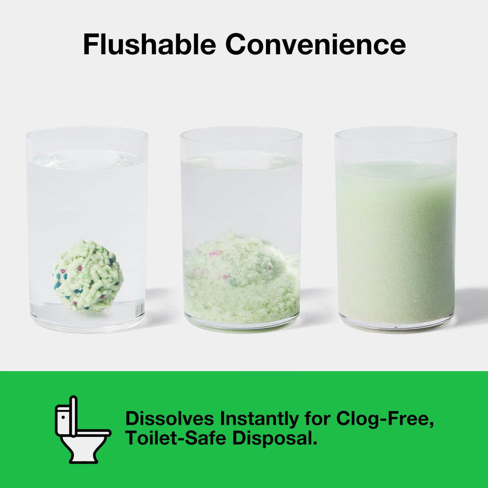 VETRESKA tofu cat litter with green tea beads controls odors.