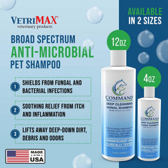 VetriMAX Command shampoo lather demonstrates rich foam for coat cleansing.