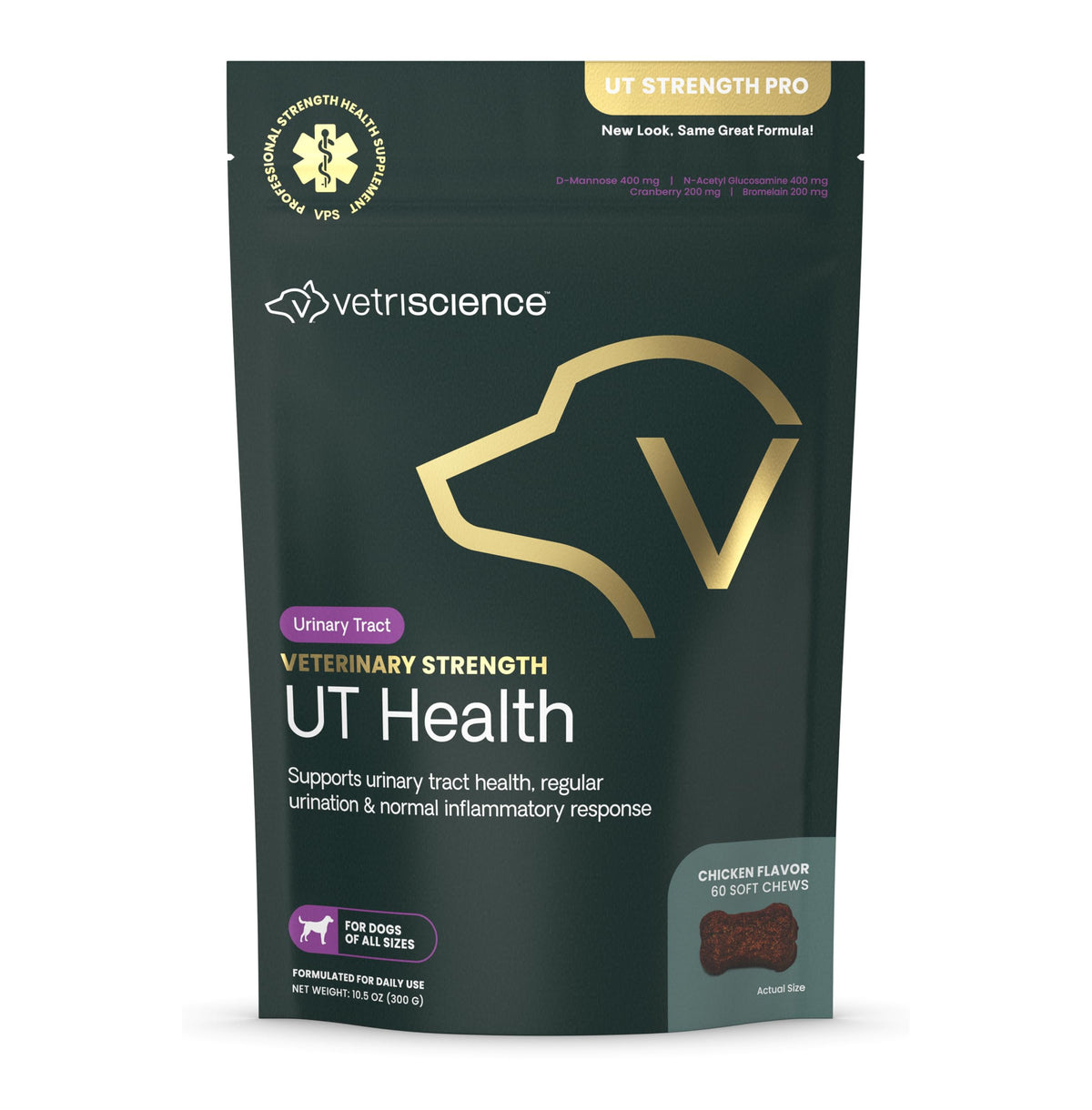 VetriScience UT Health Chews bottle pour supports canine urinary health