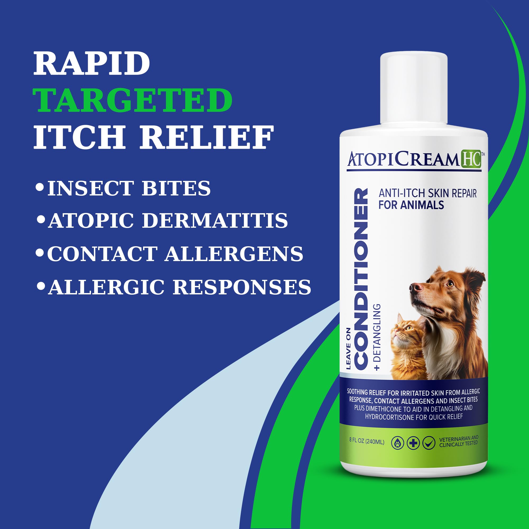 VetriMAX AtopiCream HC being applied to a dog's coat for soothing care