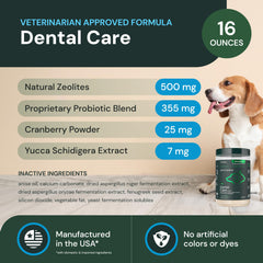 Cat food with VetriScience Dental Care Powder for oral health support.