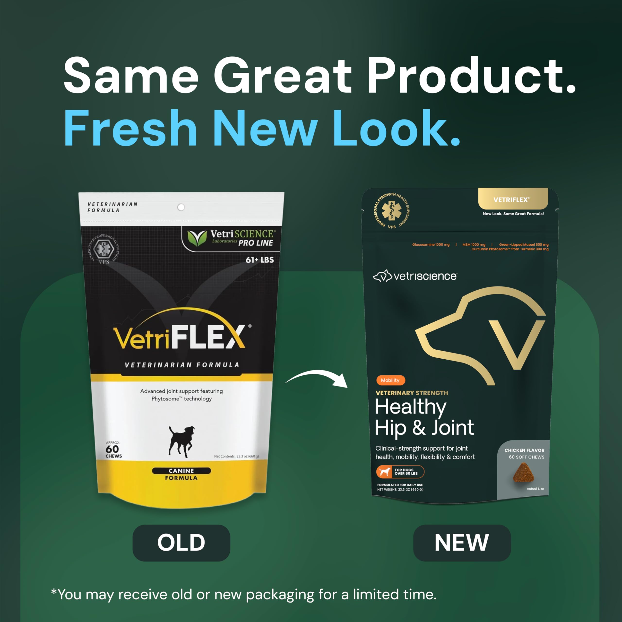 VetriScience dog mobility chews closeup suggests potential for smoother movement.