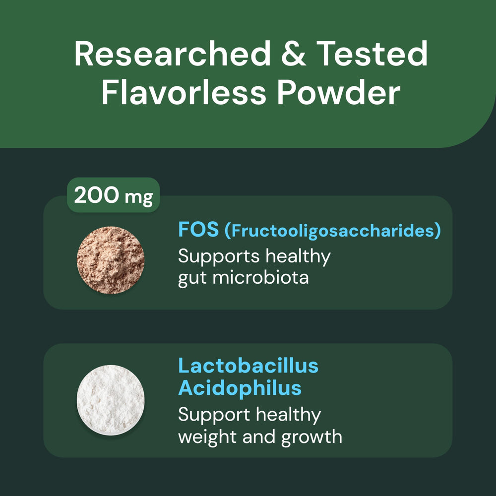 VetriScience Gut Health Powder dog image demonstrating daily digestive support.