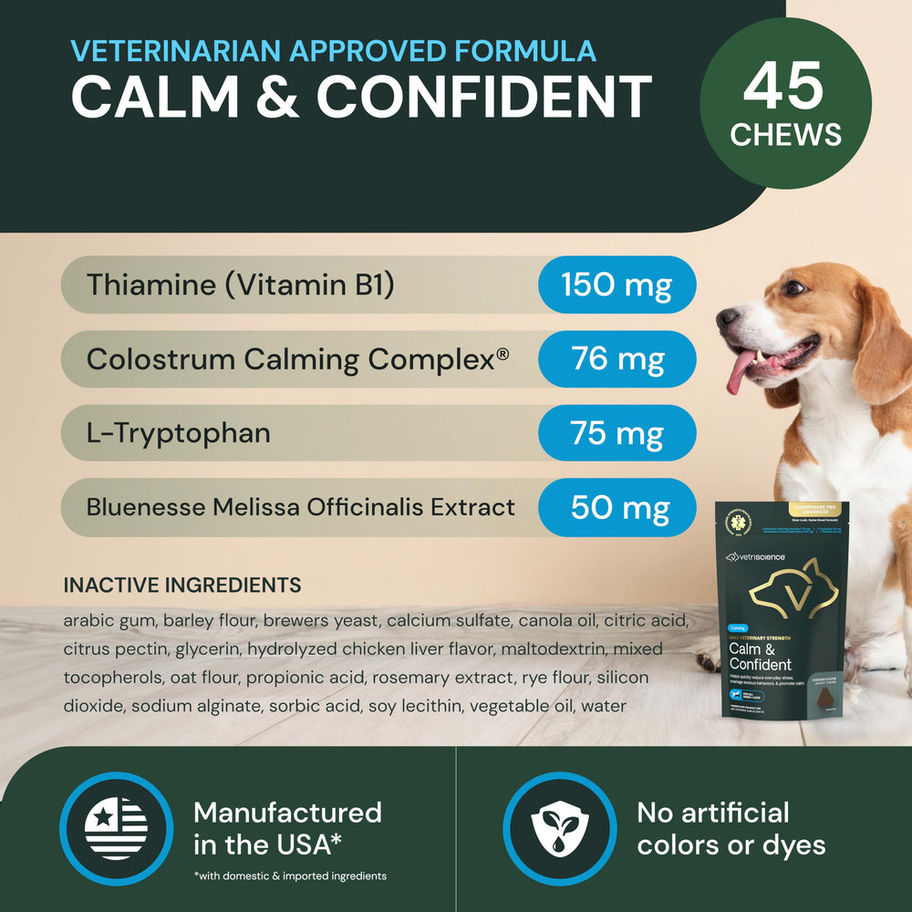 VetriScience Max calming chews for cats with bite-sized texture for ease of dosing