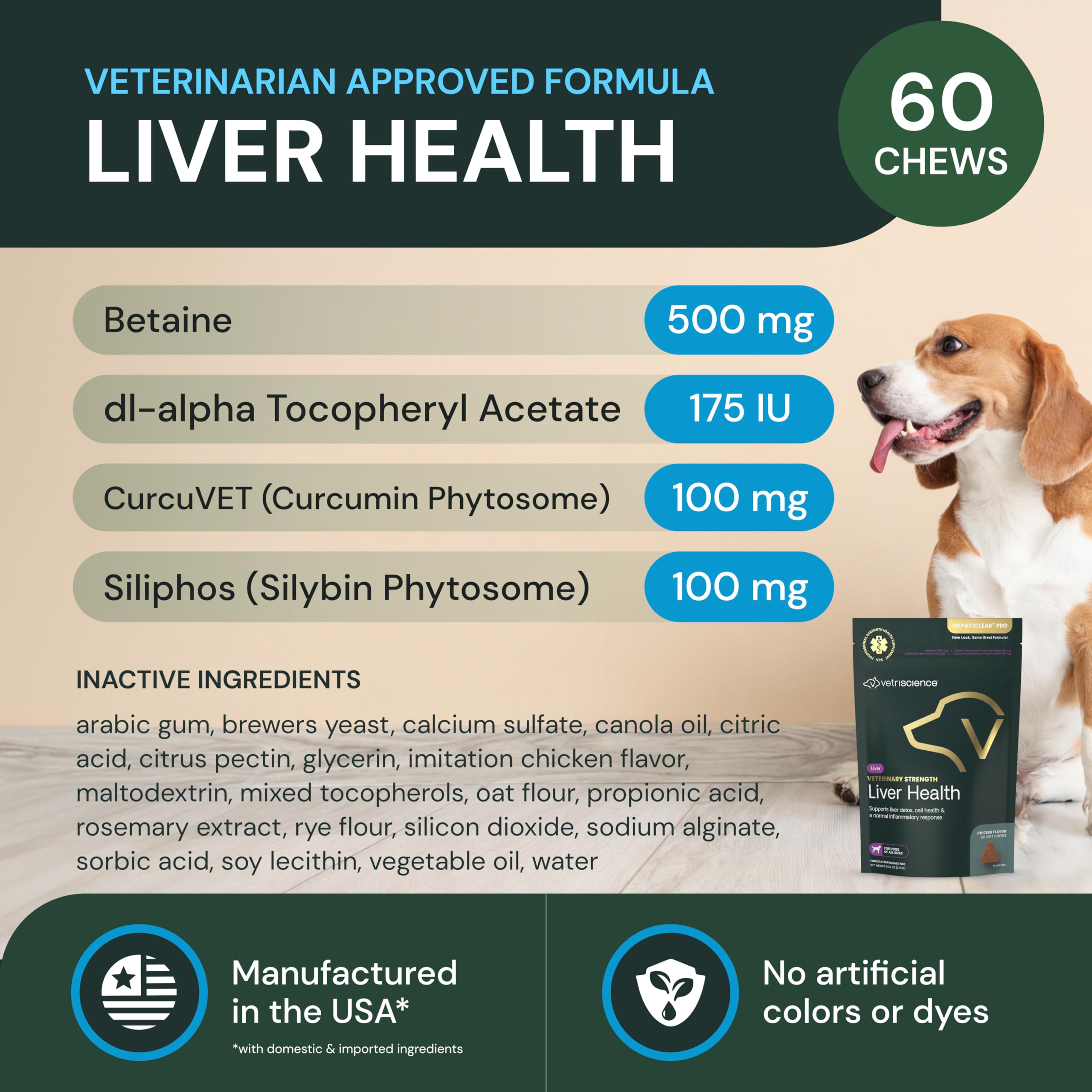 VetriScience milk thistle phytosome—high-bioavailability liver support for dogs