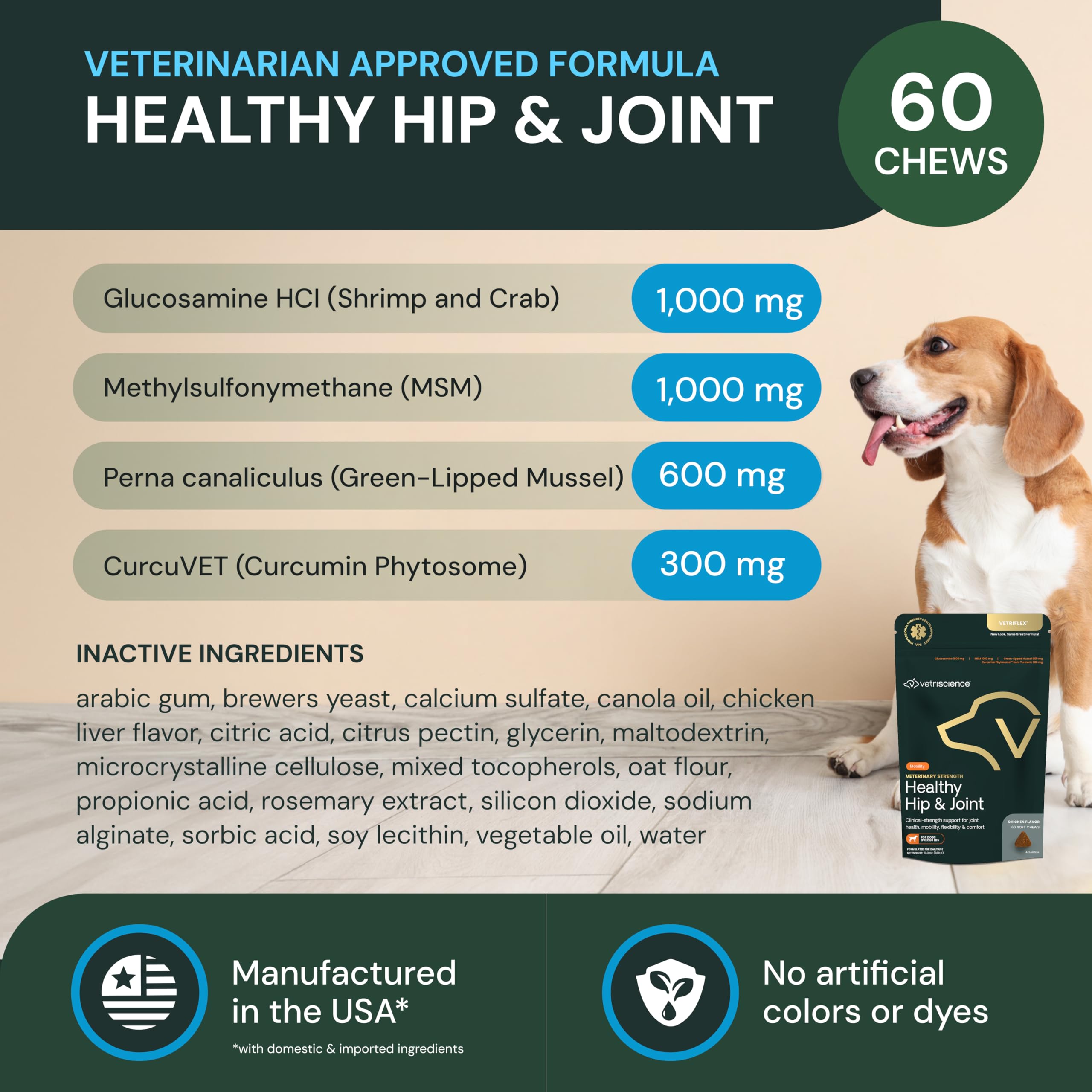 VetriScience phytosome complex bottle highlights enhanced flexibility support.