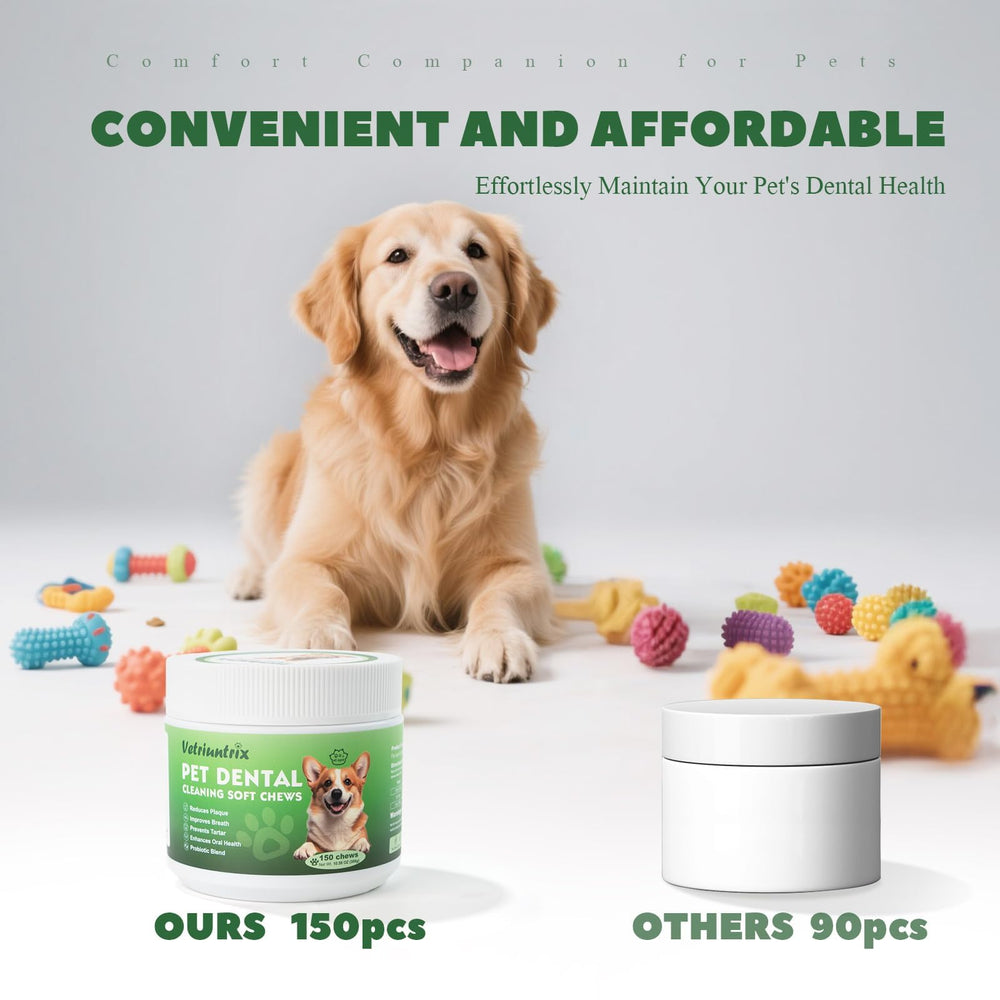 Vetriuntrix dog teeth chews close-up texture natural enzymes