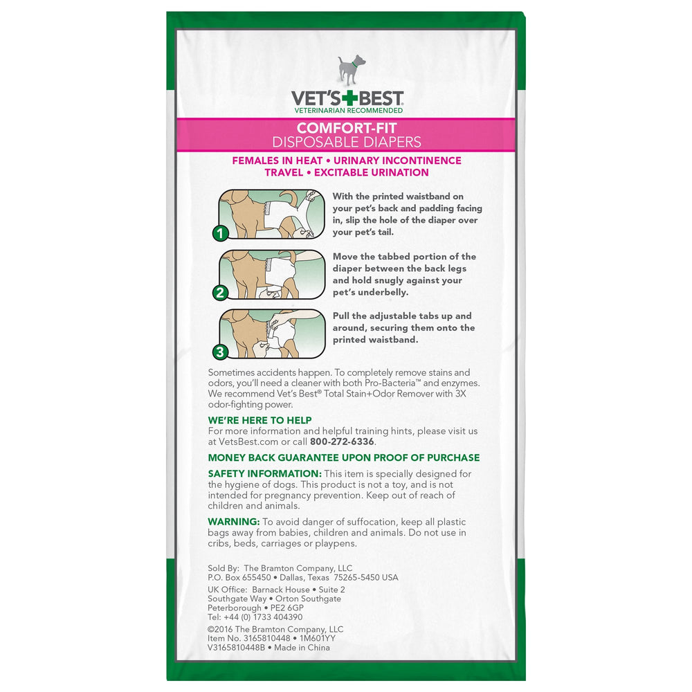 Vet's Best Comfort-Fit 12-count pack emphasizes value and convenience.