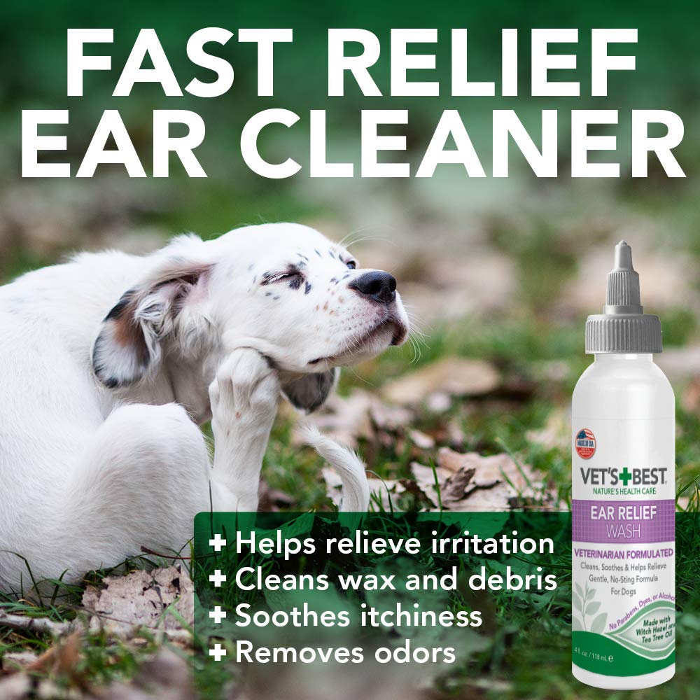 Producto Vet's Best para orejas de perro: secado y cuidado entre baños.