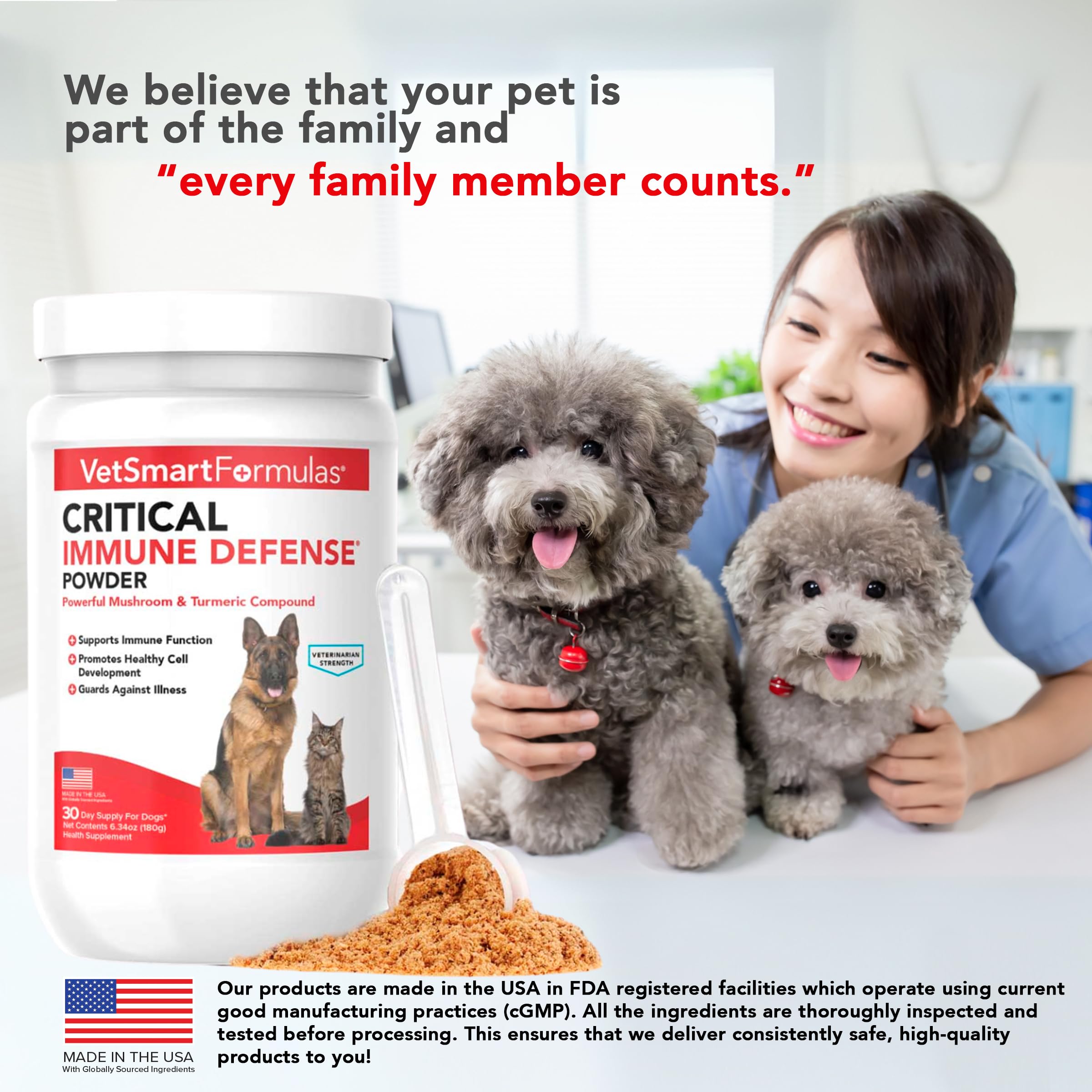 Natural ingredients used by VetSmart Formulas to support pet resilience
