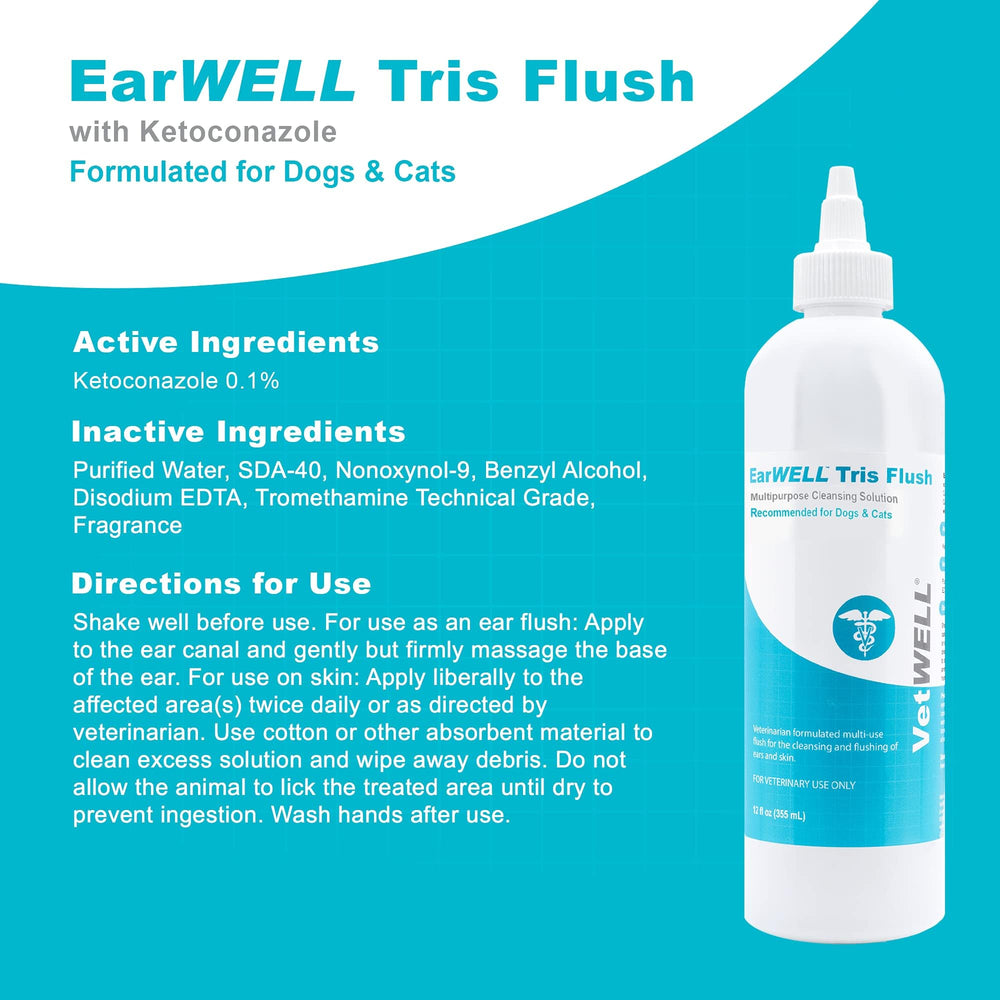USA-made VetWELL bottle label highlights safety.