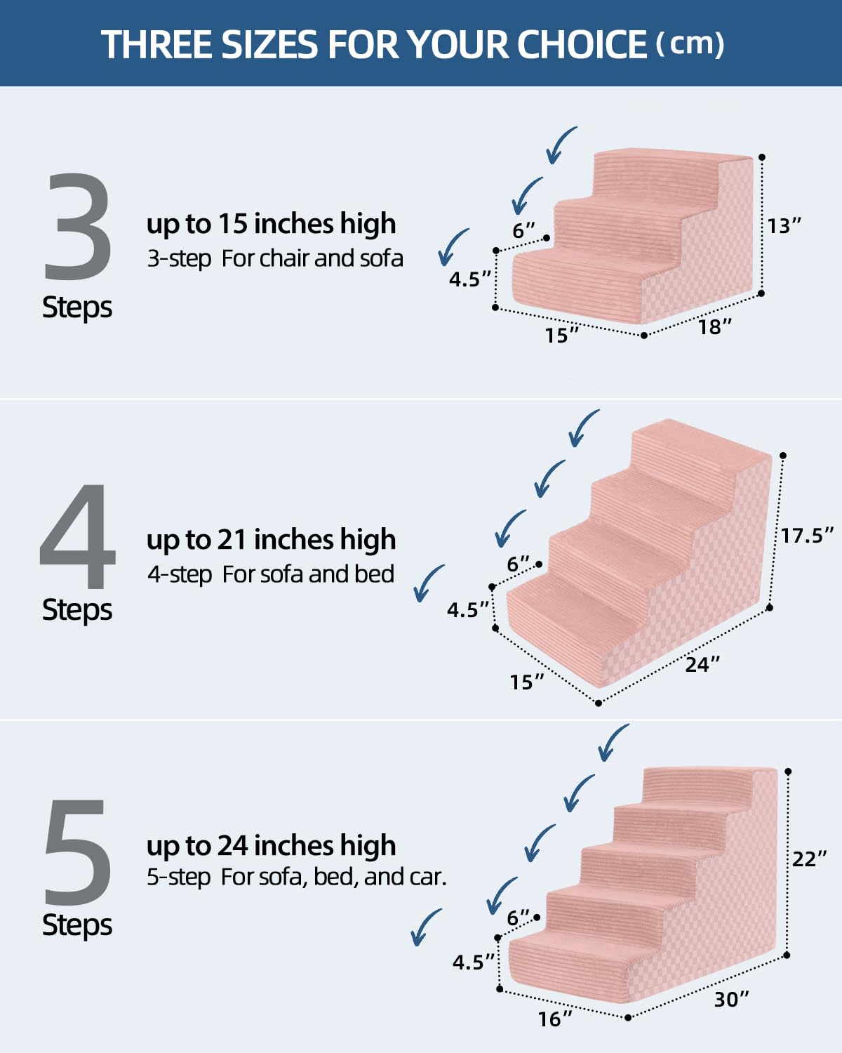Vfrog dog stairs rubber-dots base anchors stability on slick floors