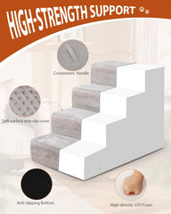 Vfrog dog stairs washable cover allows easy cleaning after use.
