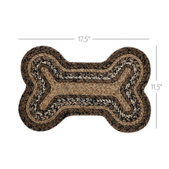 VHC Brands Espresso brown-tan weave rug showcasing rustic, country-aesthetic kitchen area.