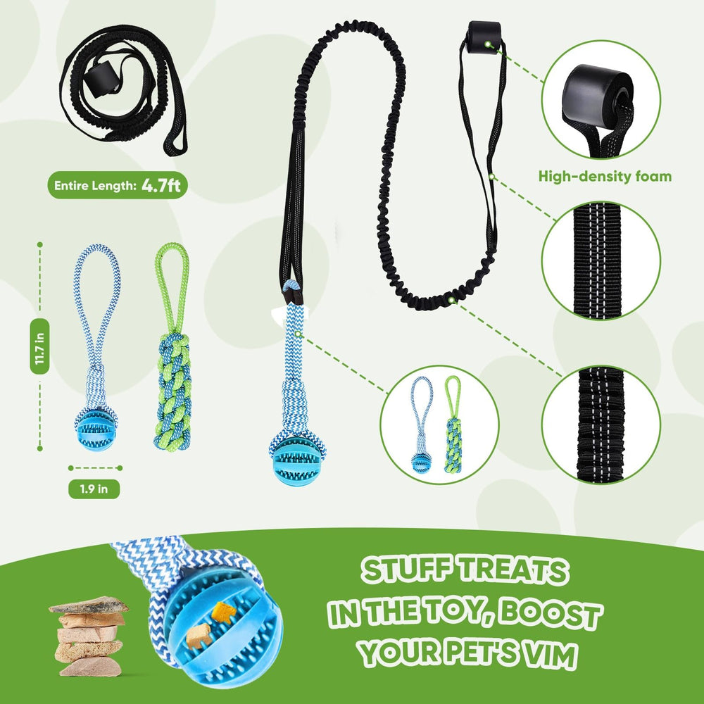 VibeVerve dog-tug-rope showing two-dog tug setup for social exercise
