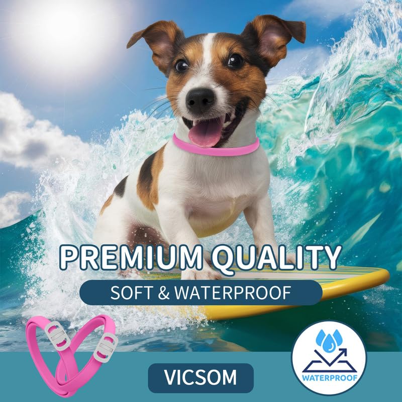 VICSOM 256-inch length dog collar ready for diverse dog sizes.