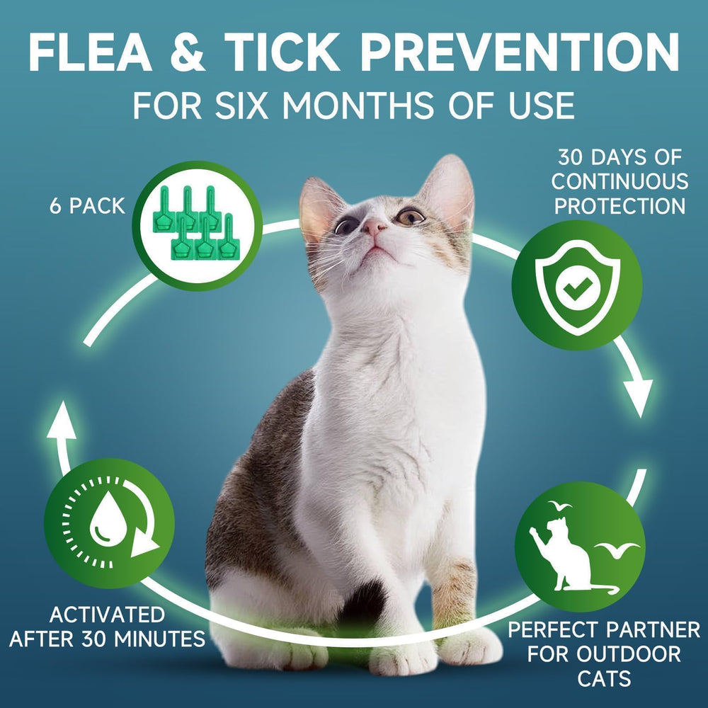 VICSOM 6-way-pest-protection emphasizes broad flea, tick, and lifecycle control.