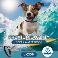 VICSOM non-greasy dog collar closeup shows residue-free handling