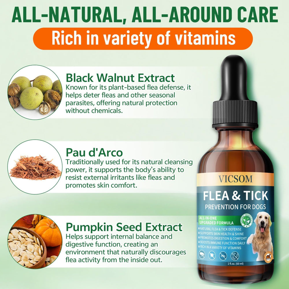 VICSOM skin-coat-care drops hydrates skin and reduces shedding appearance