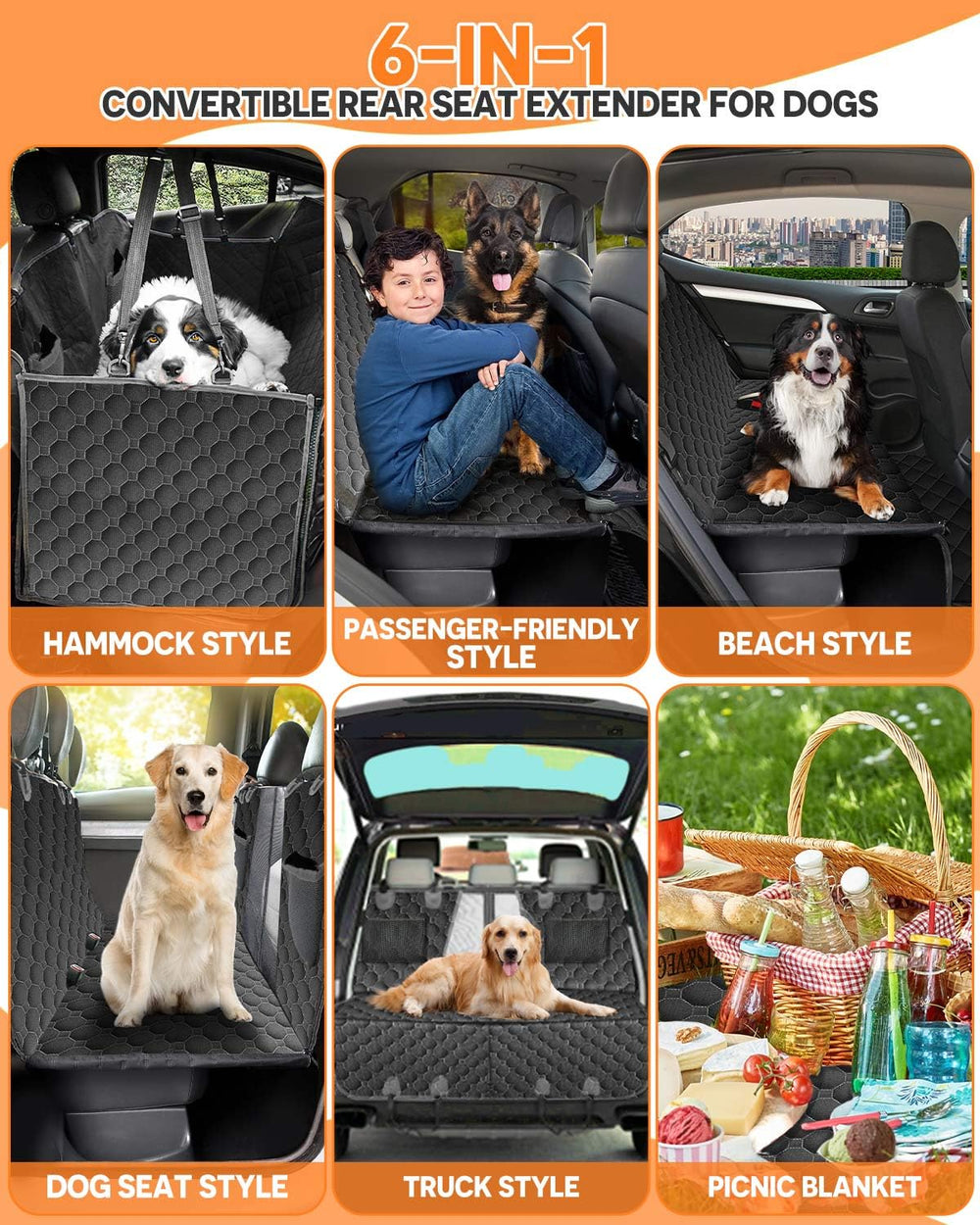 Victoper back seat extender folds for easy installation and compact storage.