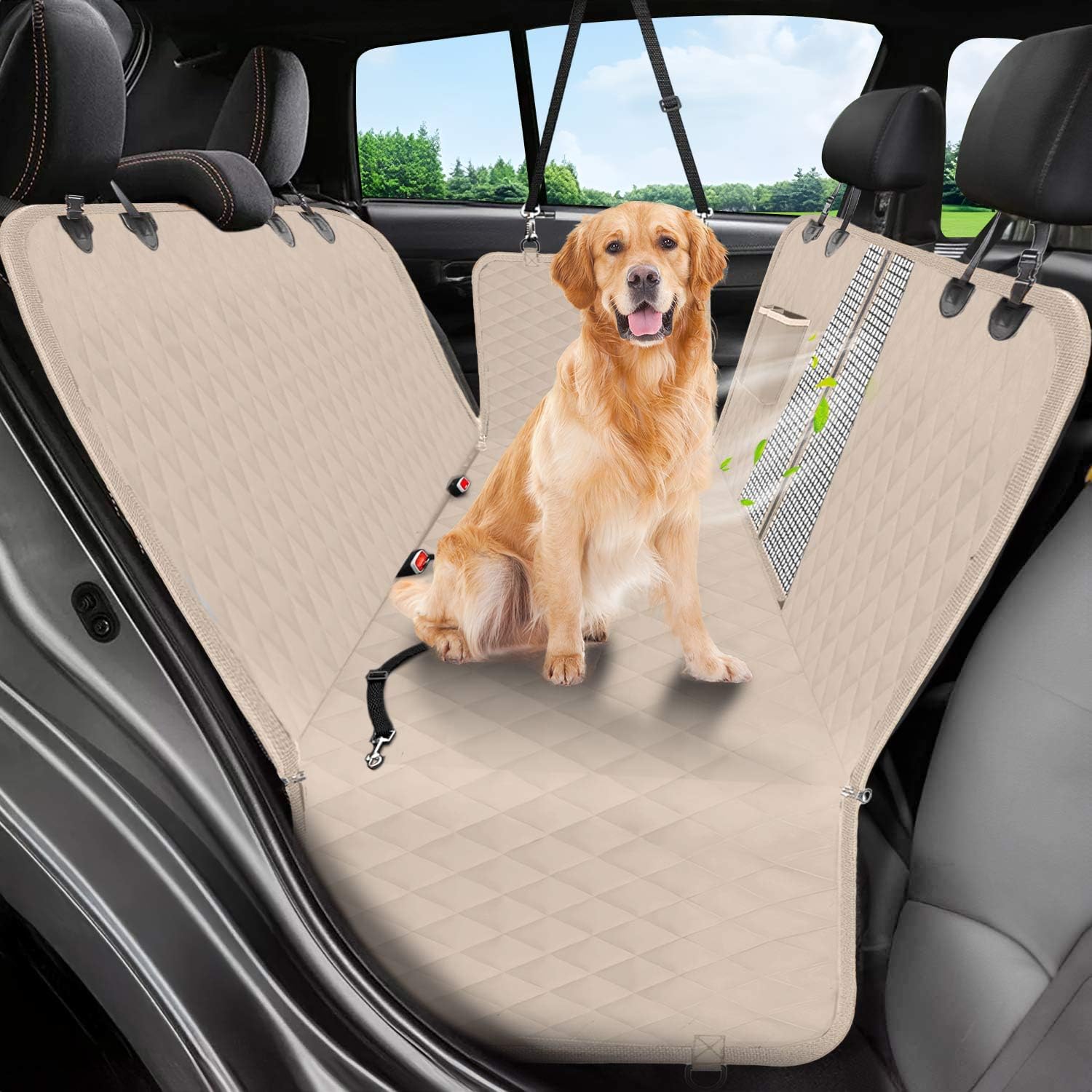 Victoper dog car seat cover back seat waterproof protection for spills during travel