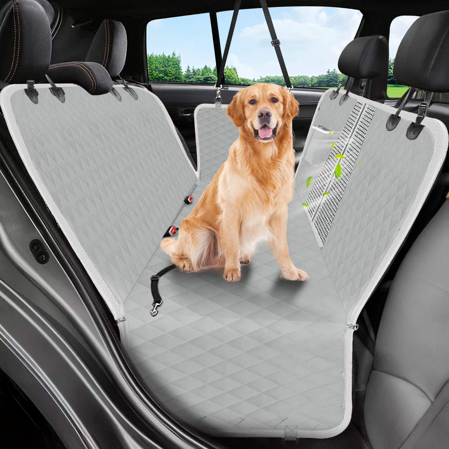 Victoper dog seat cover back seat hammock protects upholstery and keeps pets secure