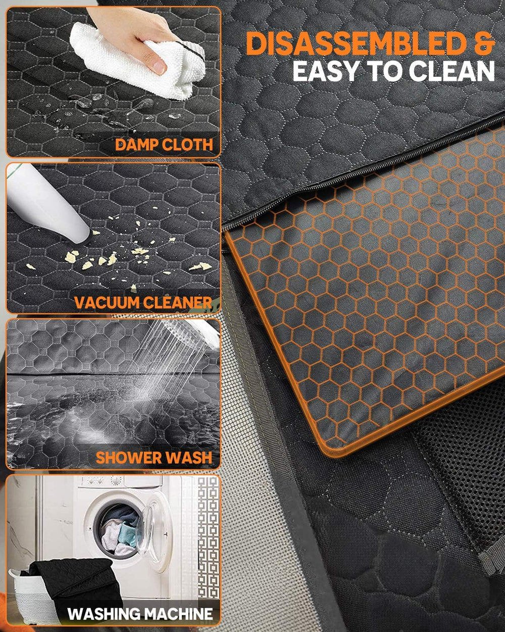Victoper breathable mesh window improves visibility and dog communication during rides.