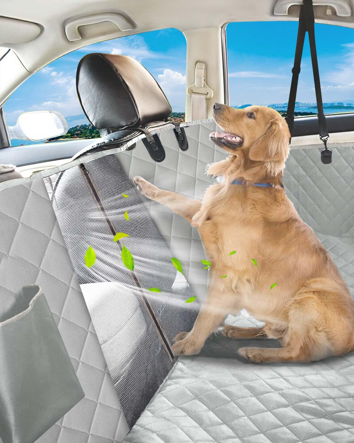 Victoper dog seat cover easy-clean surface simplifies mud and fur removal