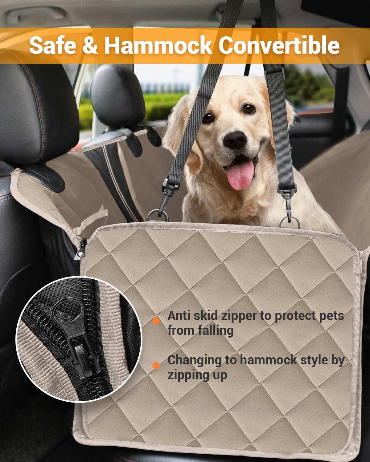 Victoper dog seat cover mesh window enhances visibility and comfort during trips