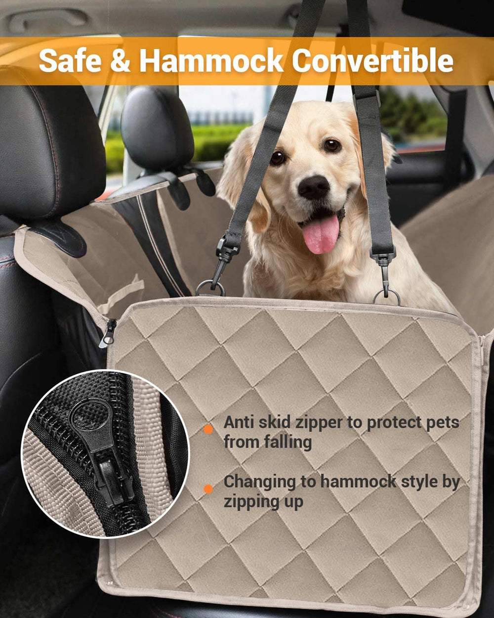 Victoper dog seat cover mesh window enhances visibility and comfort during trips