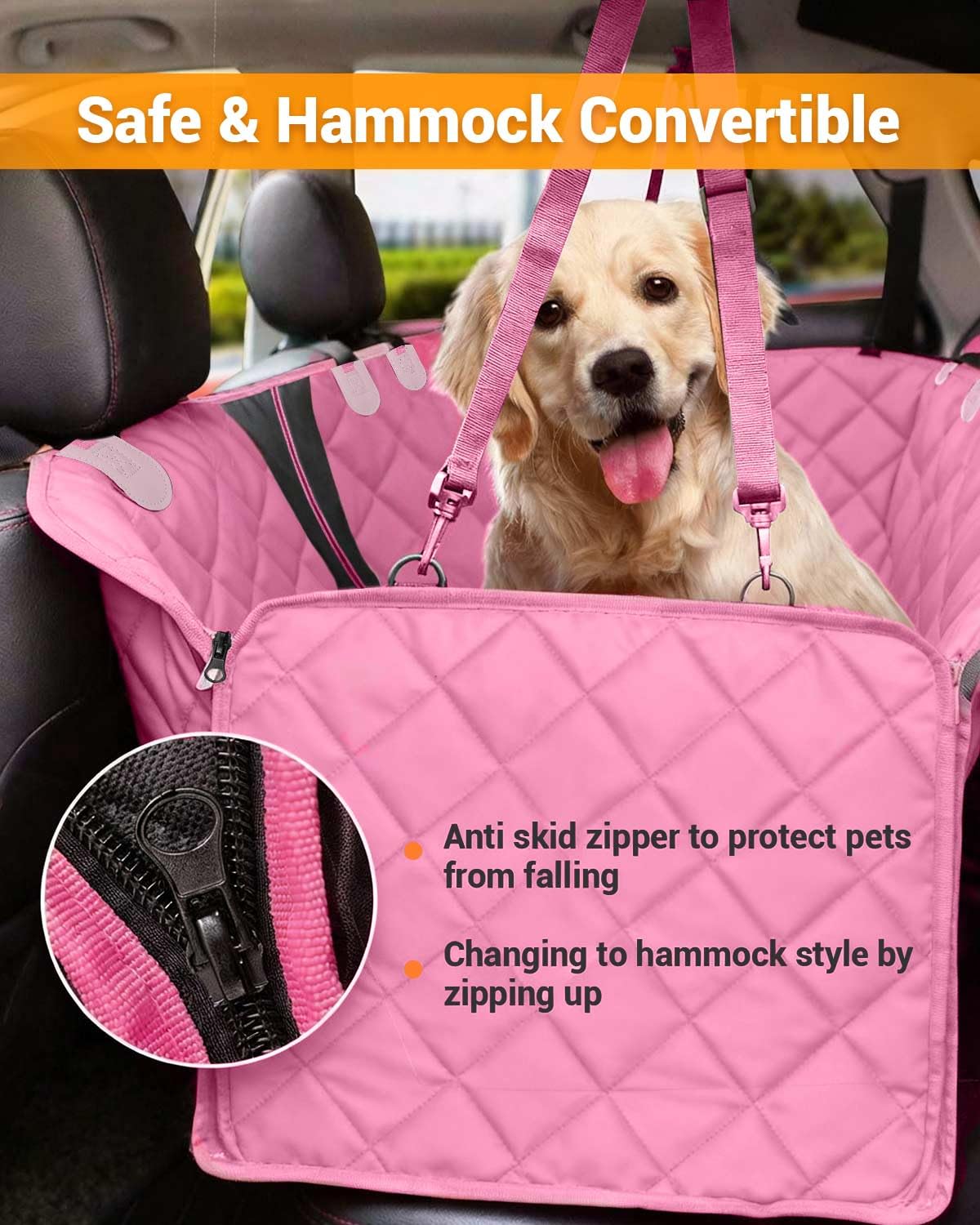 Victoper dog seat cover mesh window provides comfort and visibility for pets