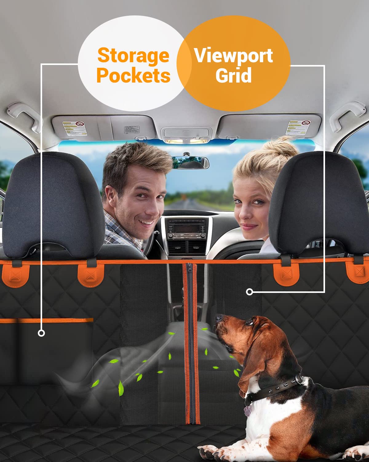 Victoper dog seat cover side flap shields door area from dirt