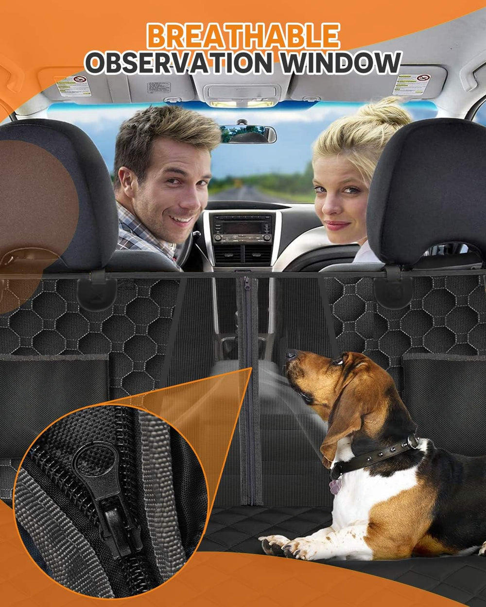Victoper dog seat cover waterproof 600D protects car seats from spills and scratches.