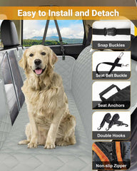 Victoper dog seat cover waterproof oxford shields seats from spills and accidents