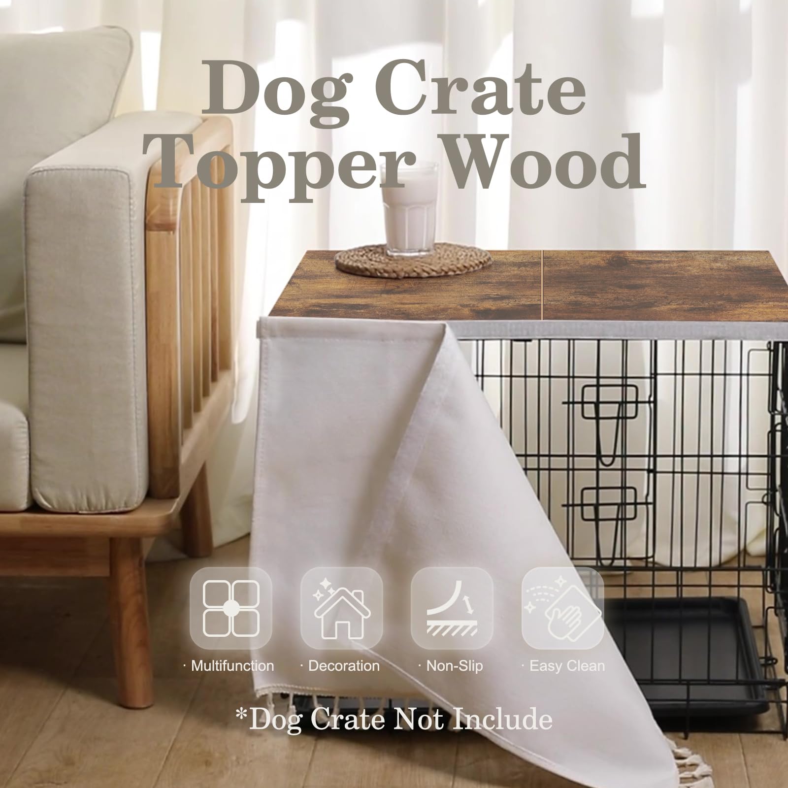 VIE DE AMAN wood topper folded for compact storage and easy transport.
