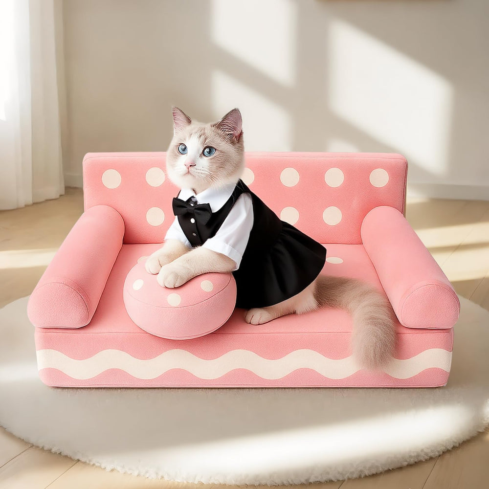 VIEFIN Cat Couch soft pillow highlights nap comfort and cuddly lounging.