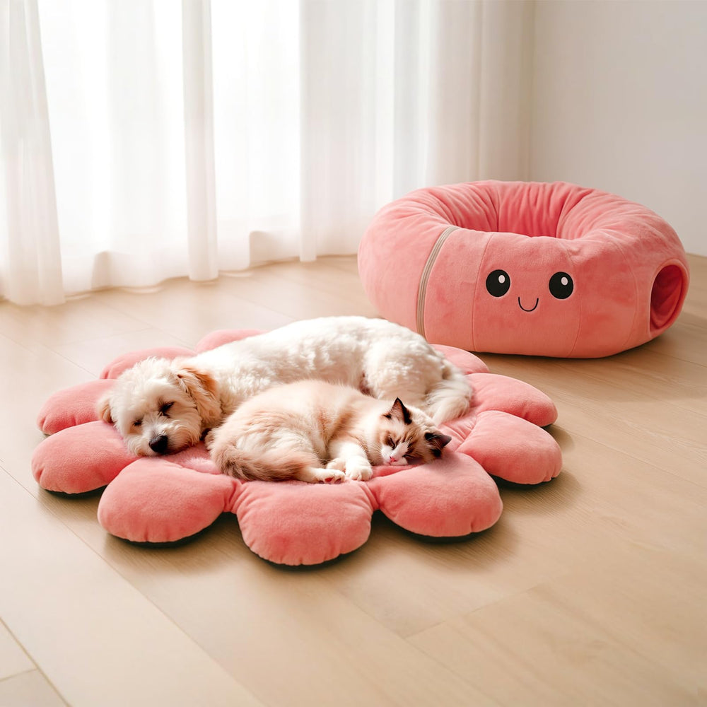 VIEFIN Cat Tunnel Bed collapsible two-step setup for easy storage.