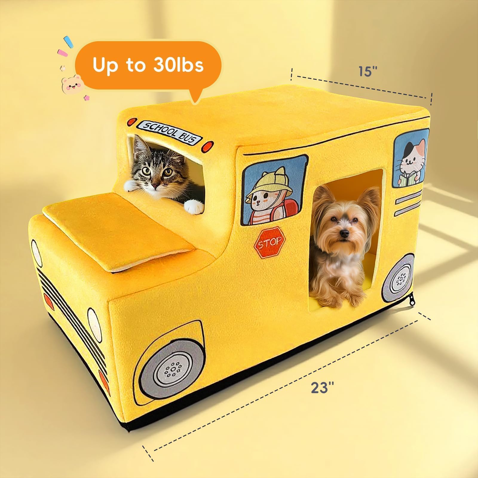 Viefin front storage holds cat toys for tidy spaces.