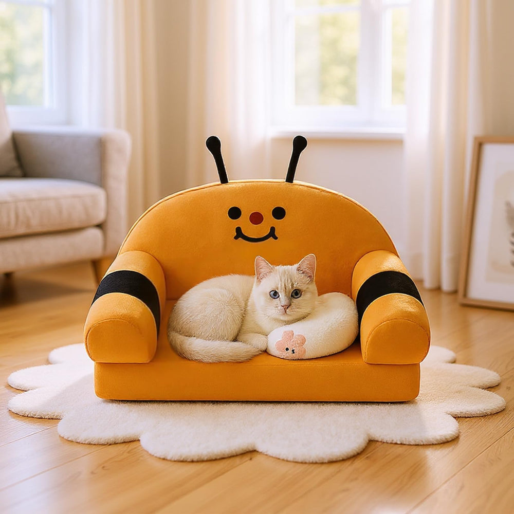 VIEFIN Modern Farmhouse Cat Bed blends with home decor while offering cozy refuge.