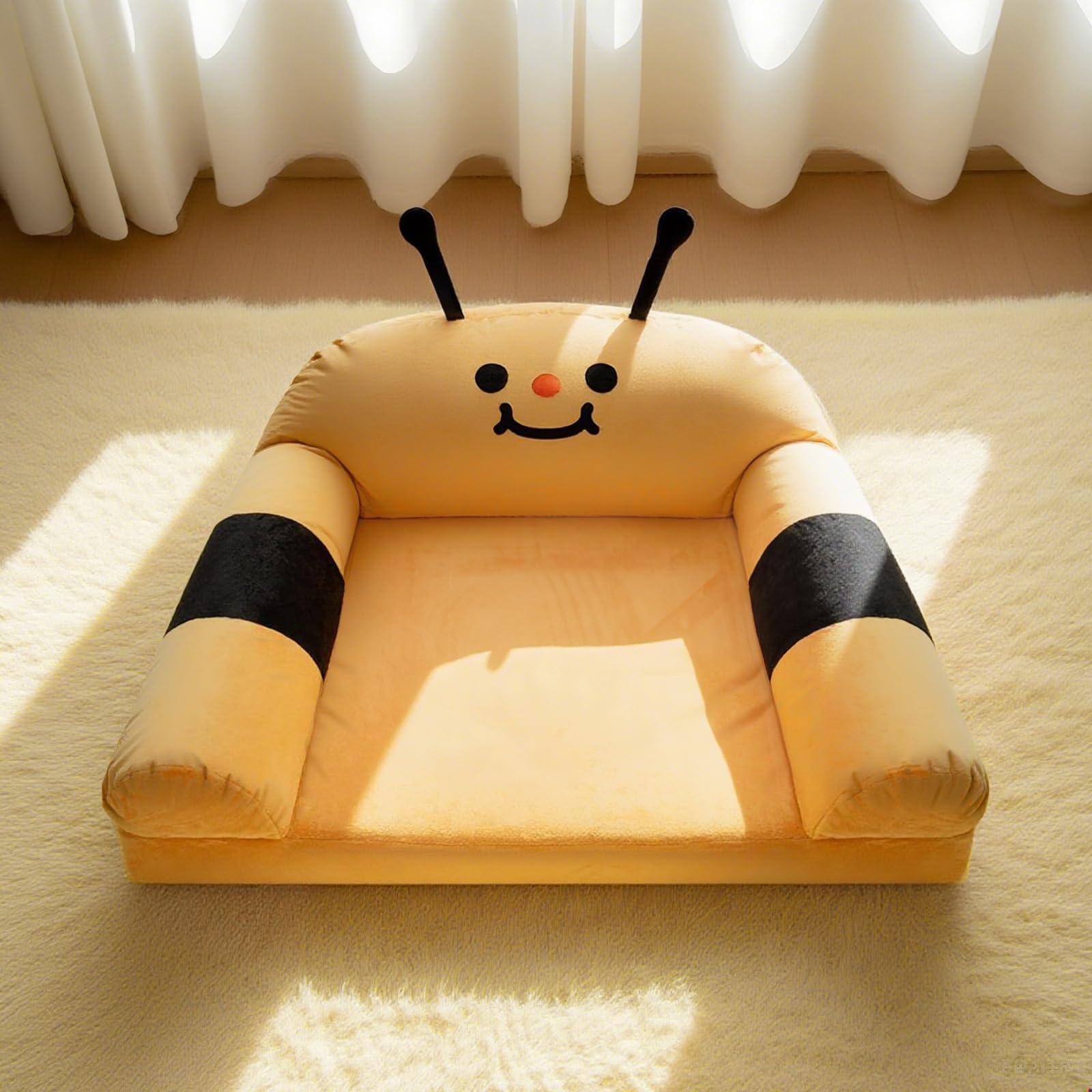 VIEFIN Pet Couch In Room demonstrates a stylish, cozy pet space.