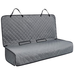 ViewPets bench car seat cover grey front view protects upholstery from fur and spills.