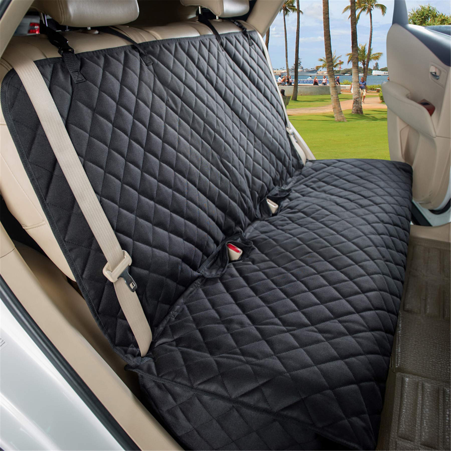 ViewPETS bench seat cover universal-fit showcases versatile protection for most vehicles.