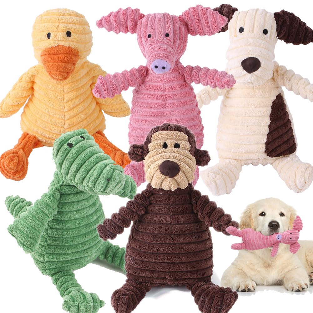 VIFINE monkey plush squeaky toy enhances interactive play and teething-friendly chewing.