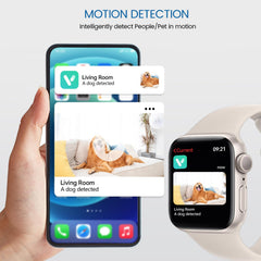 Viigytek pet monitor with puppy view illustrating live feed access.