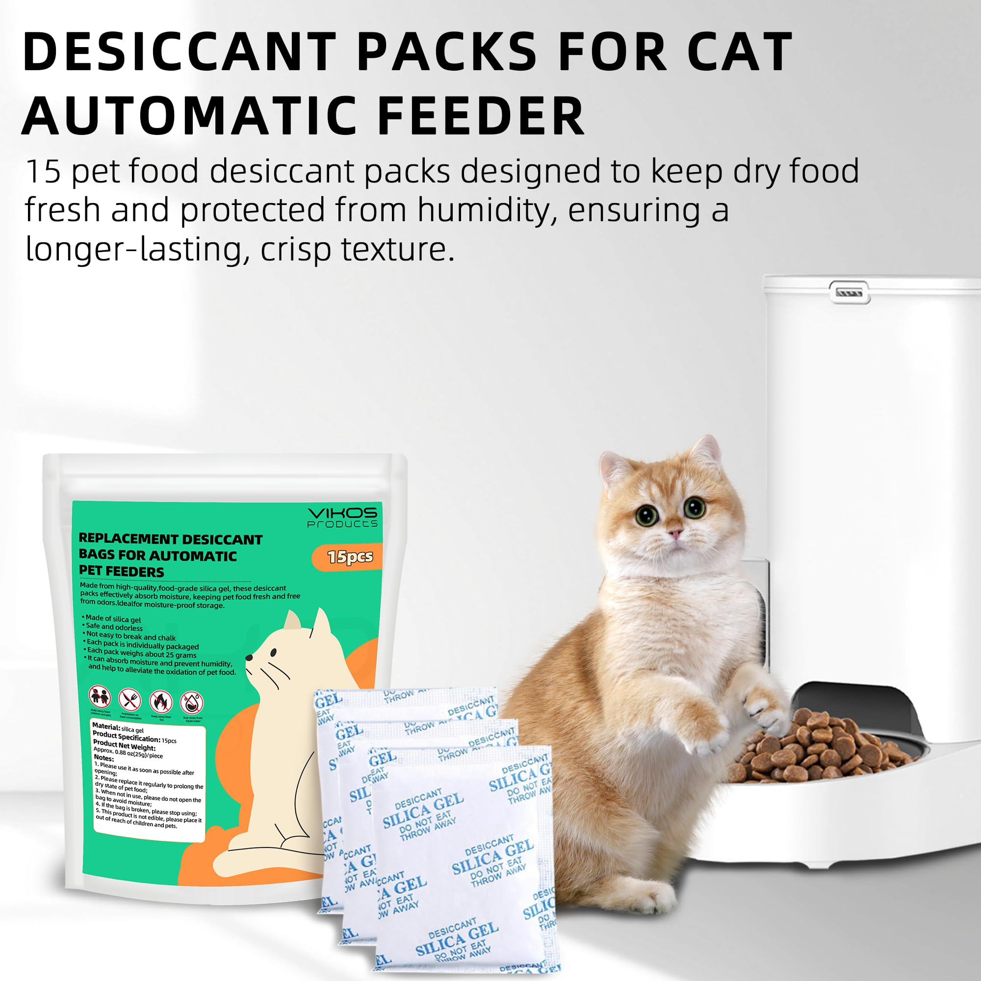 VIKOS storage tips help keep pet food dry longer.