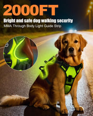 Villabliss Light Up Dog Harness adjustable chest straps for a comfortable fit