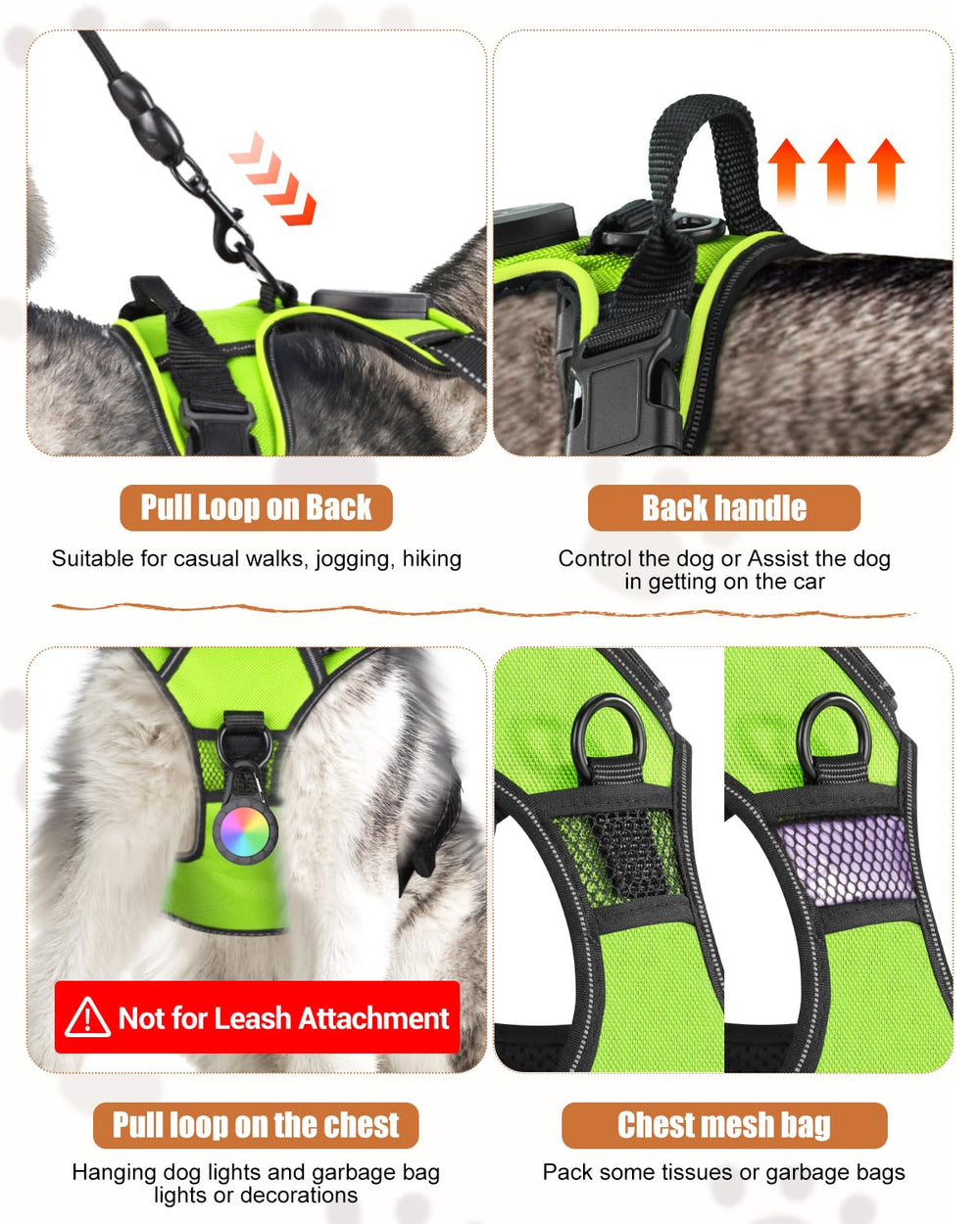 Villabliss light-up dog harness oxford cloth demonstrates durable construction for active dogs