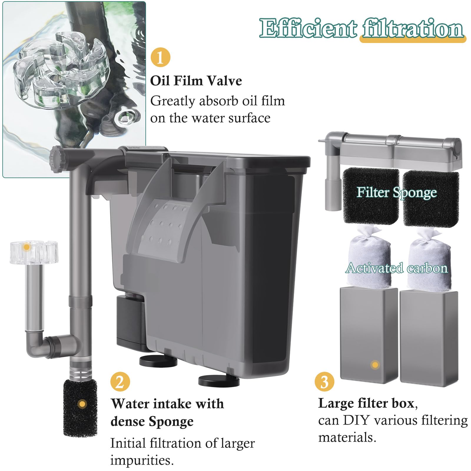 VILLNO 5W Hang-On filter oil film valve removes surface film efficiently.