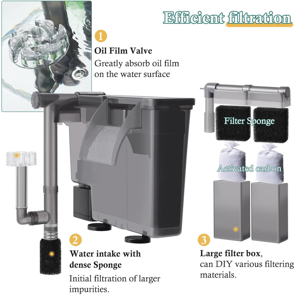 VILLNO 5W Hang-On filter oil film valve removes surface film efficiently.