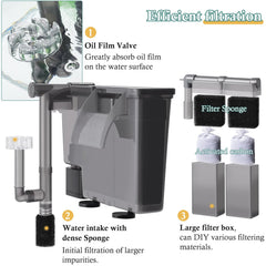 VILLNO 5W Hang-On filter oil film valve removes surface film efficiently.